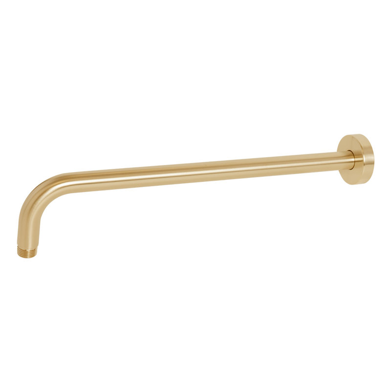 Cigno Wall Mount Shower Arm, Brushed Gold
