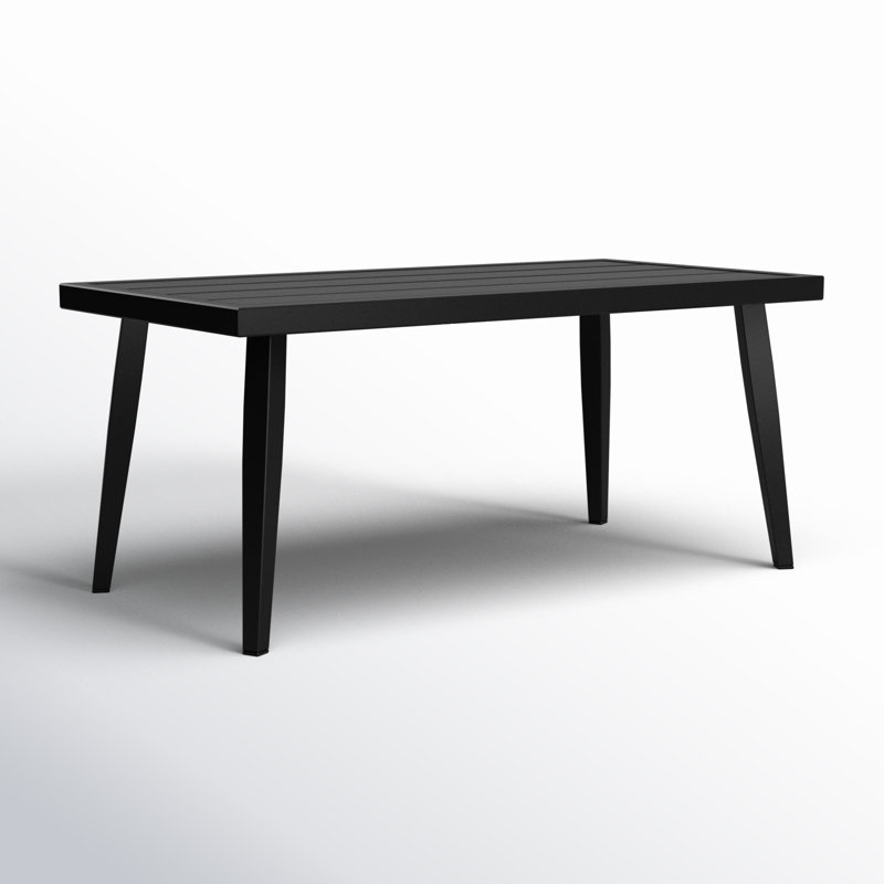 Table basse d'extérieur Serena en métal avec plateau à lattes