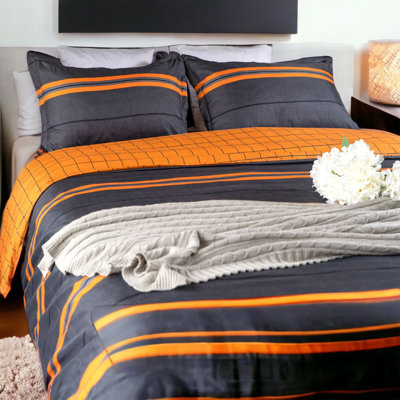 Satin Striped Duvet Cover