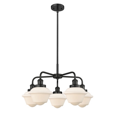 Grourke 5 - Light Glass Dimmable Chandelier