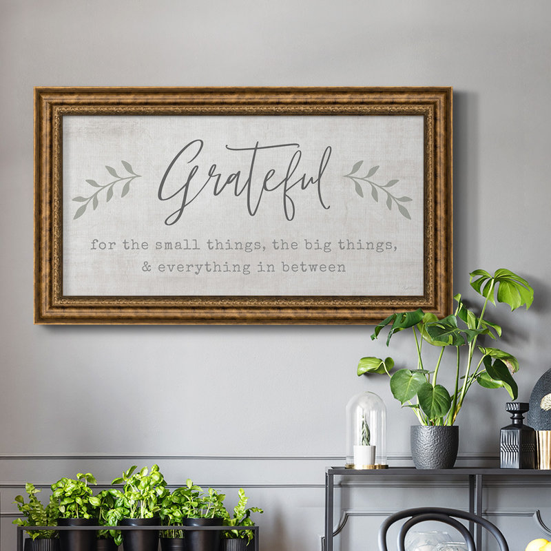 Grateful For Everything - Reproduction de photo sur toile, H 29 po x l 53 po x P 1 po