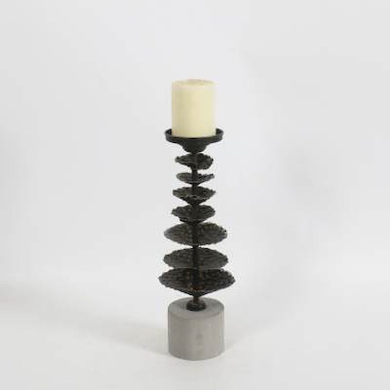 Chandelles en métal tall, H 15,16 po x l 5,12 po x P 5,12 po