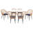 Andice 6 - Person Wicker Patio Dining Set with Oval Table , Cushions Included-1977385152