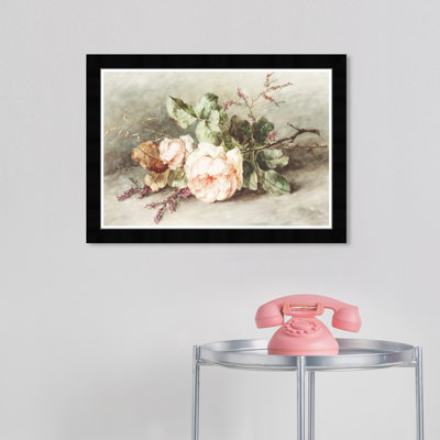 Impression sur papier vert floral et botanique