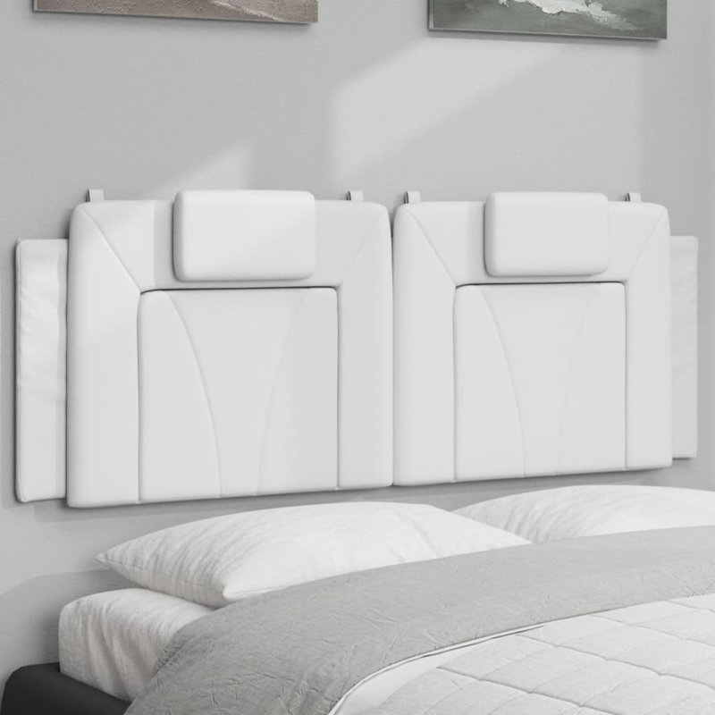 Coussin de tête de lit vidaXL blanc, Grand, Blanc