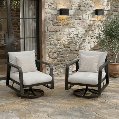 Aluminum Frame 2 Swivel Chairs