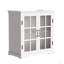 Meuble-lavabo moderne de 30 po avec lavabo en céramique, meuble-lavabo avec verre trempé et poignées, grand espace de rangement et structure en bois d'hévéa-117021117