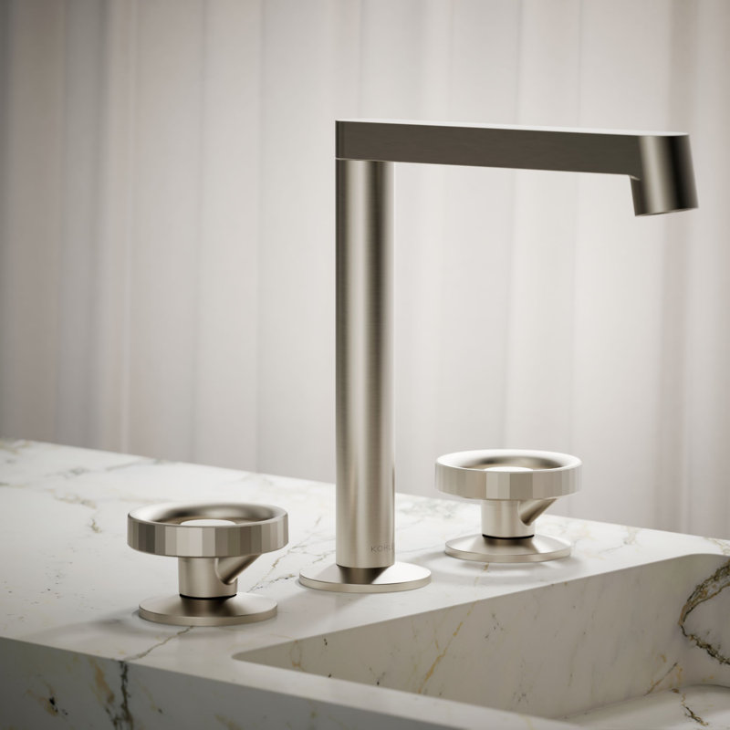 Components™ Bathroom Sink Handles with Industrial Design, Vibrant Brushed Nickel