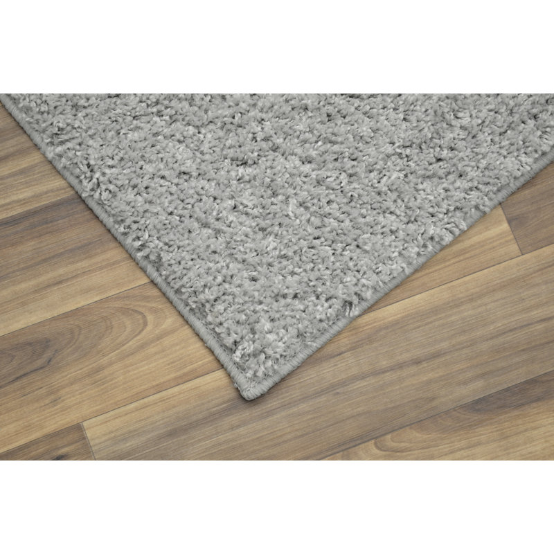 Tapis à poils longs argenté, Rectangle 60 po x 96 po