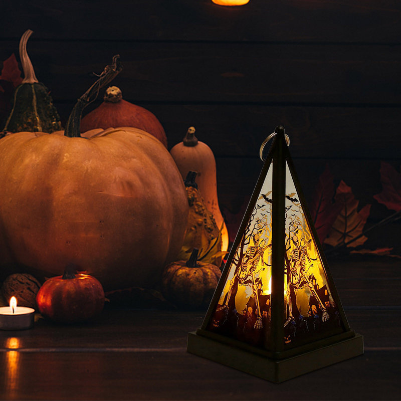 Décoration de fête d'Halloween pour bougies rétro à piles Halloween