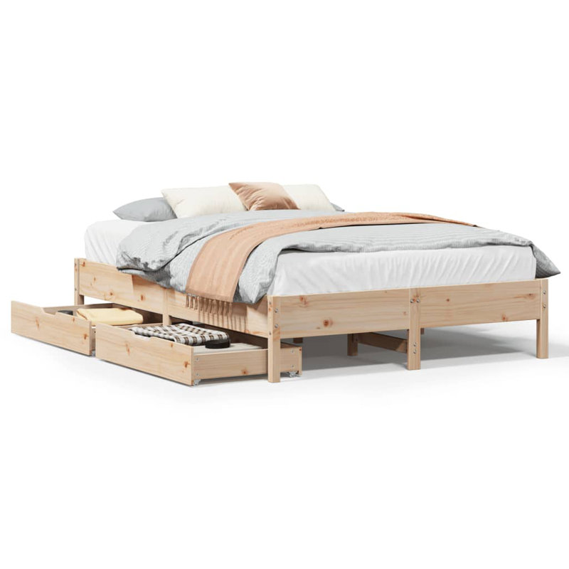 Storage Bed, Brown, Small Double (4')