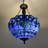 Spurling Tiffany Pendant Lights Ceiling Light Blue Stained Glass Baroque Style LED Bulbs Included 16" W*16"D*60" H-2116528012