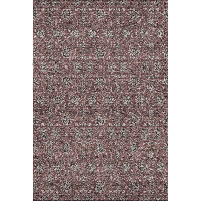 Premium Machine Washable Prisco Merlot Rug, Rectangle 2'6" x 3'10"