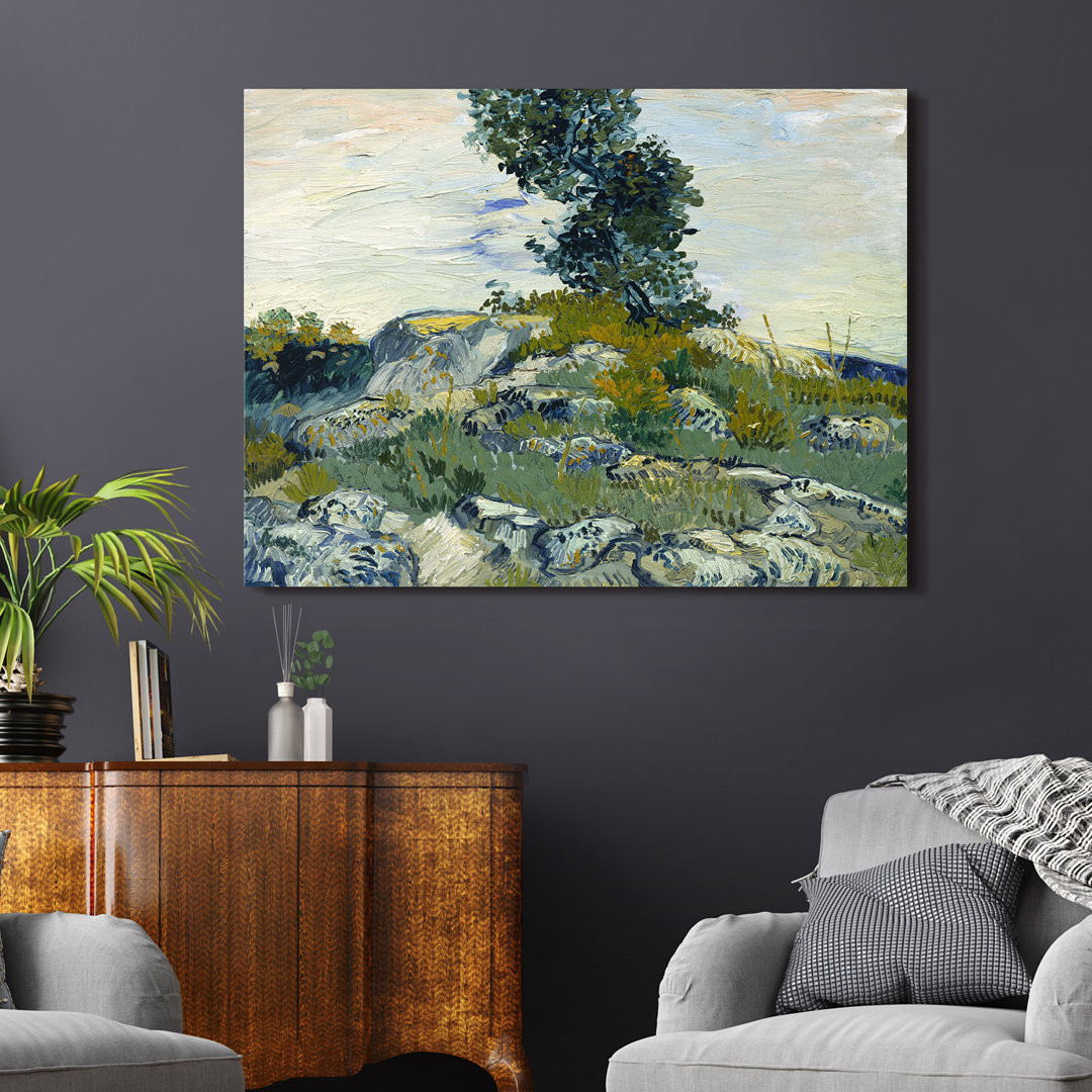 Leinwandbild Die Felsen von Vincent Van Gogh