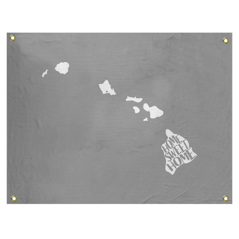 Tapisserie murale à la maison en hawaii doux, H 59 po x l 80 po, Gris