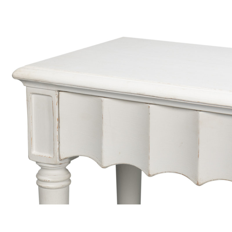 Chantal 93'' W Solid Wood Console Table, Antique White