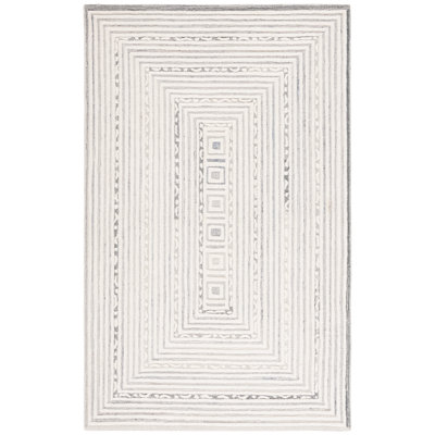 Willabella Ebony Hand Tufted Wool & Cotton Geometric Rug