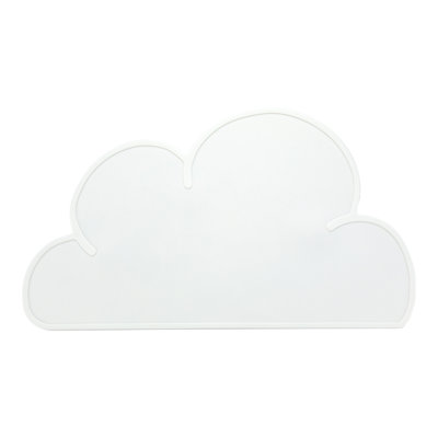 Napperon en silicone en forme de nuage - blanc - antidérapant - facile à nettoyer - protection de table - 18 3/4 po x 10 1/2 po - boîte de 1 carat 