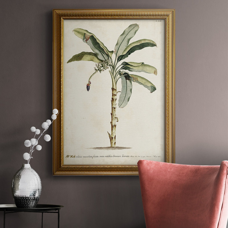 Toile encadrée Banana Palm II - prête à être accrochée, L 16 po x H 20 po