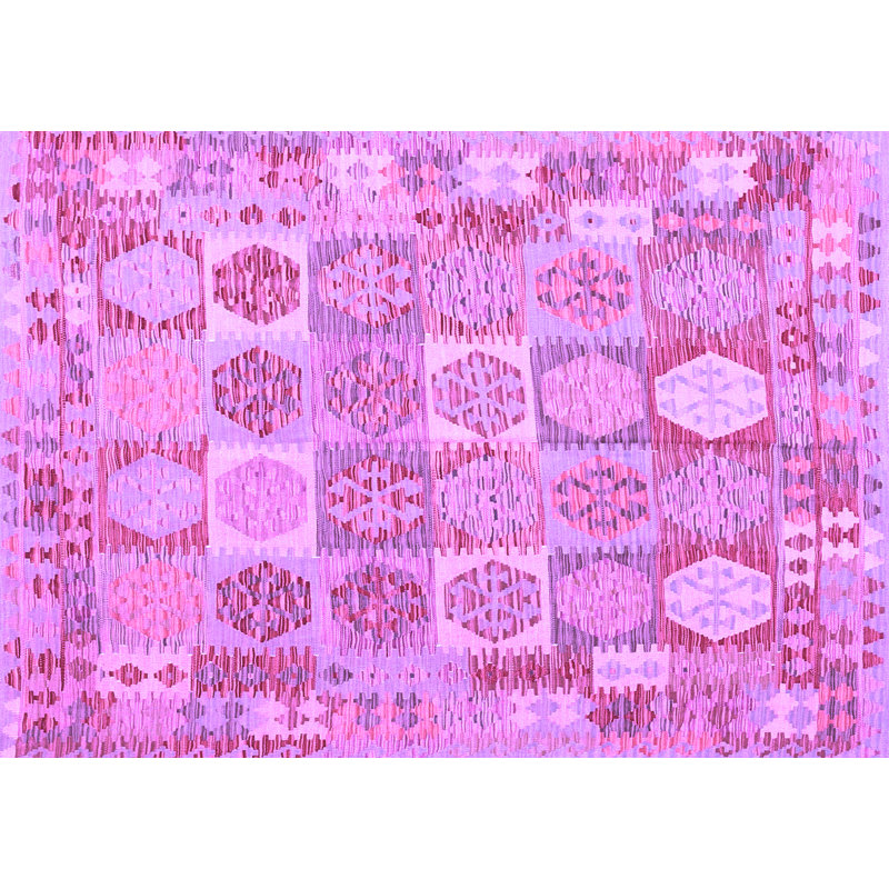 Tapis contemporains mauves lavables à la machine 2238, Rectangle 8 pi x 10 pi