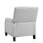Chaise transitionnelle en chenille grise, rembourrage en mousse, garniture cloutée, assise inclinable confortable de 21,5 po, salon