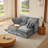 Double-Layer Cushion Modular Sofa, Freely Combinable, 4-Seater with Storage Function, Includes 4 Soft Cushions
