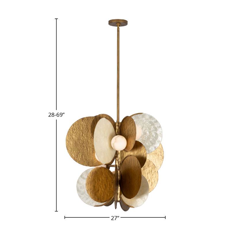 Cirque 1 LT Rustic Gold Pendant Kalco
