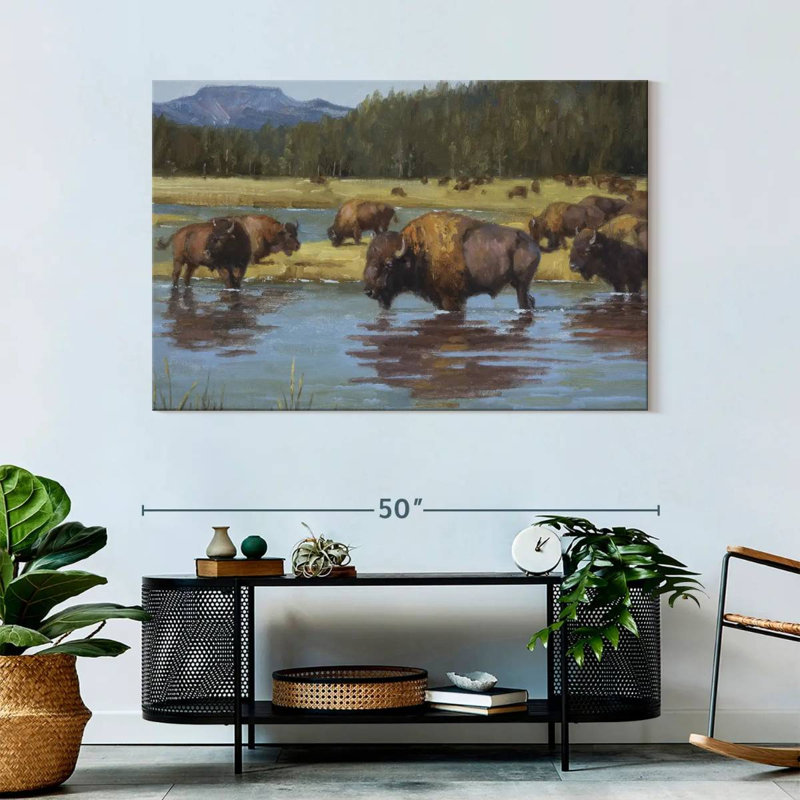 Buffalo Crossing, 32" H x 48" W
