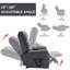 Fauteuil inclinable à deux moteurs avec position infinie et levage électrique jusqu'à 350 lb avec télécommande, massage thermique et mécanisme de mouvement robuste-519032313