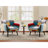 Orleans 33.1'' Wide Modern Linen Patchwork Accent Chair With Padded Seat