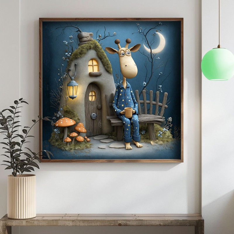 Peinture décorative en panneau de fibres à densité moyenne, 27.56" H x 27.56" W