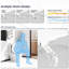Siège de toilette de bidet électrique allongé - réglages réglables, jet amélioré, couverture souple, blanc avec contrôle du mode de chauffage double, buse en acier inoxydable,