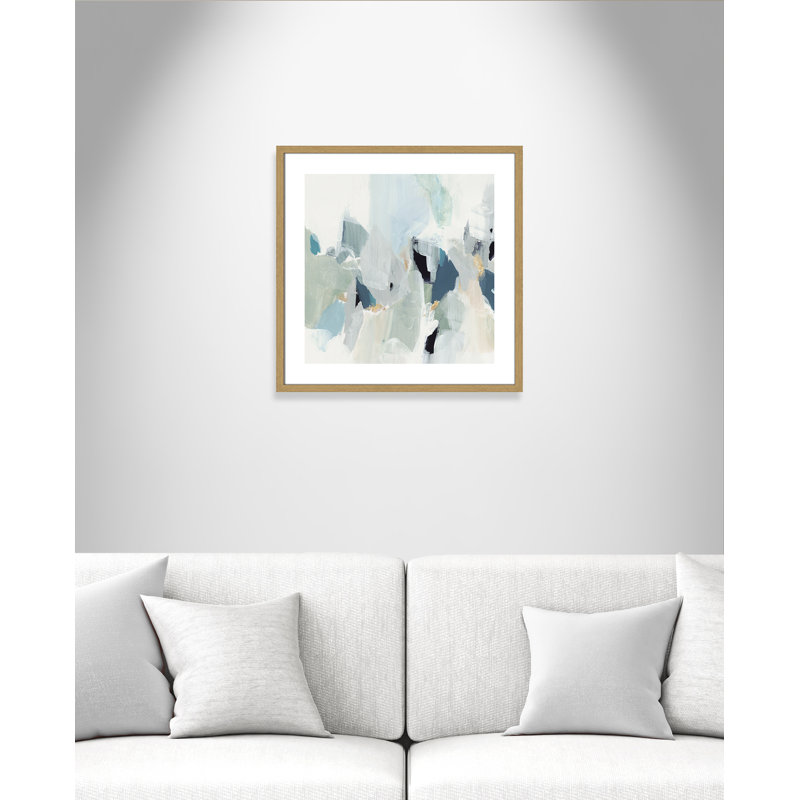 Little Talks " Little Talks III " by Isabelle Z, Picture Framed Paper, 24.75" H x 24.75" W, Beige Wood