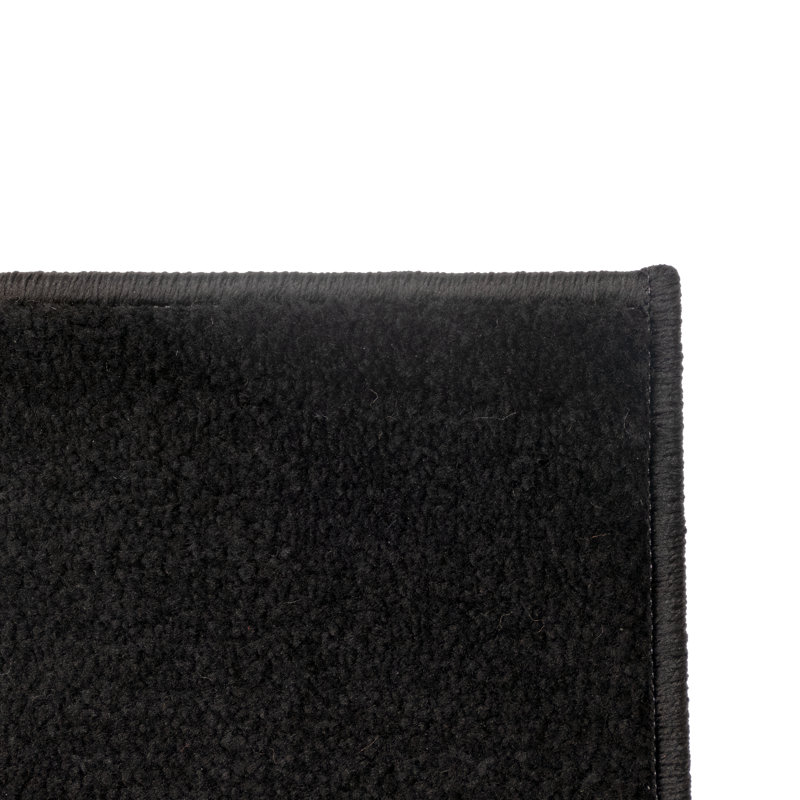 Harrish Custom Size Solid Black Color Medium Pile Slip Resistant Runner Rugs by Feet, Runner 2'6" x 11'