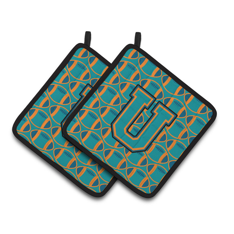 Poignée de football, U, Aqua / Orange / Marine Bleu