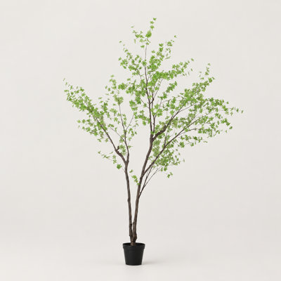 Arbre à disque artificiel de près de dix pieds de hauteur avec cadre en fer flexible et base pré-mise en pot, verdure artificielle réaliste pour espaces intérieurs et extérieurs