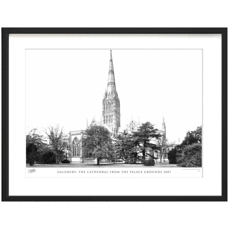 Salisbury, The Cathedral From The Palace Grounds 1887 - Single Picture Frame Print, 45cm H x 60cm W x 2.3cm D