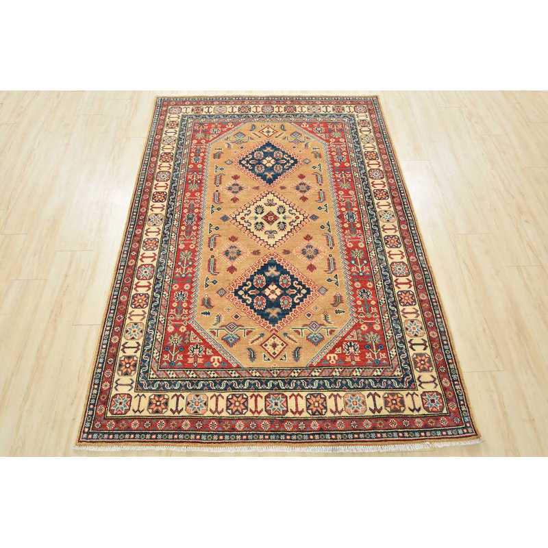 Tapis oriental en laine noué à la main brun Nabeel