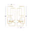 Applique murale en acier inoxydable 13,1 po