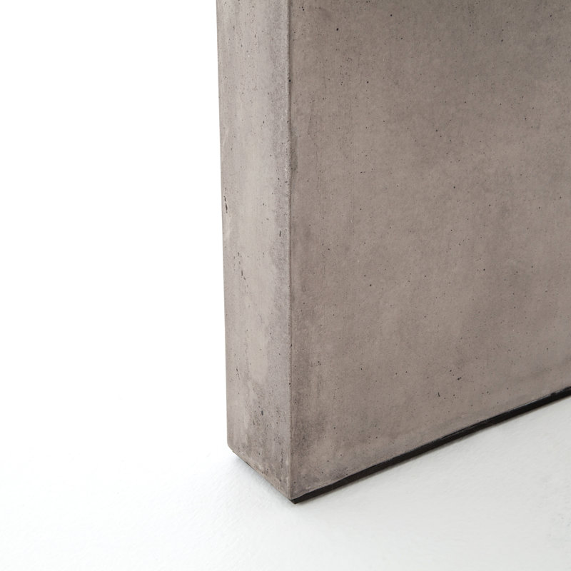 Gray Concrete Rectangular Industrial Side Table