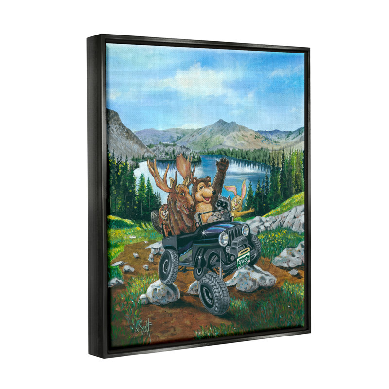 Conception d'art sur toile Stupell Industries par Wood West, H 21 po x l 17 po x P 1,7 po, Cadre flottant noir de jais