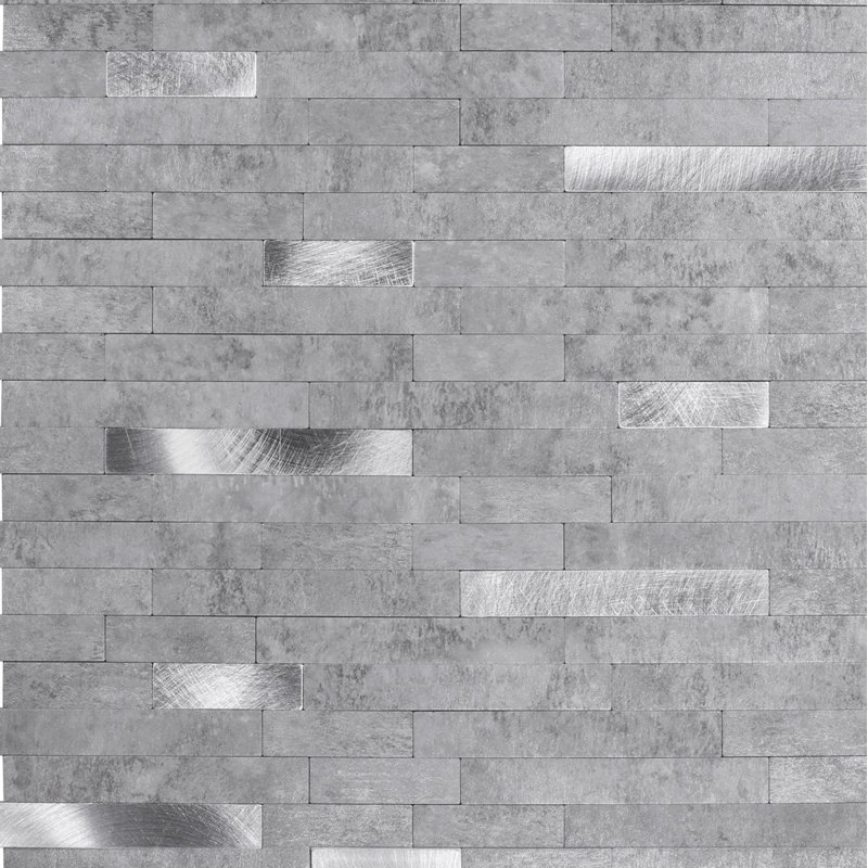 Paquet de 12 tuiles, Gris argenté