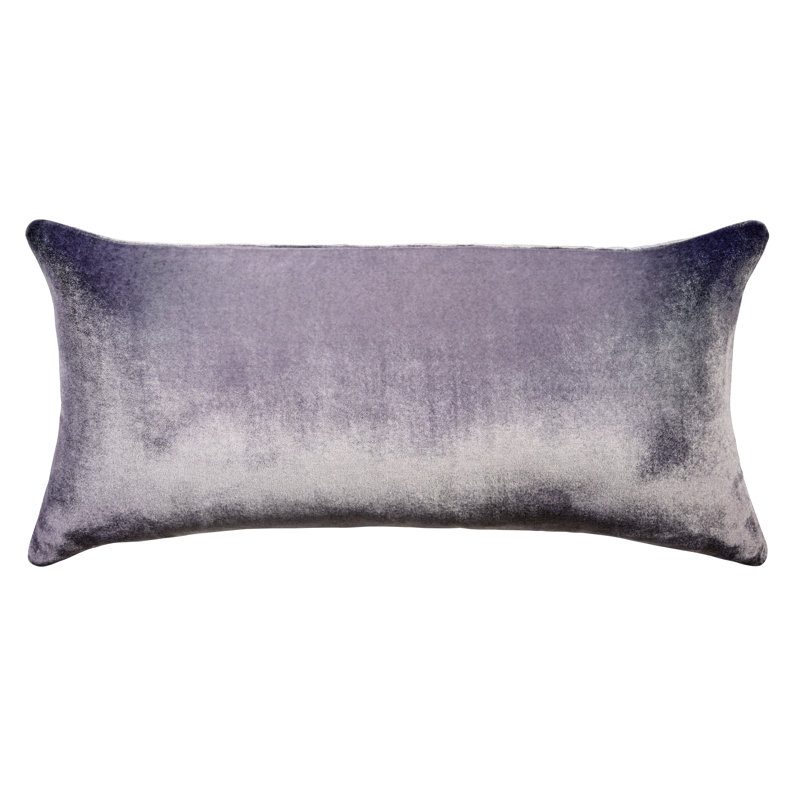 Ombre Rectangle Velvet Pillow Cover & Insert, Aubergine