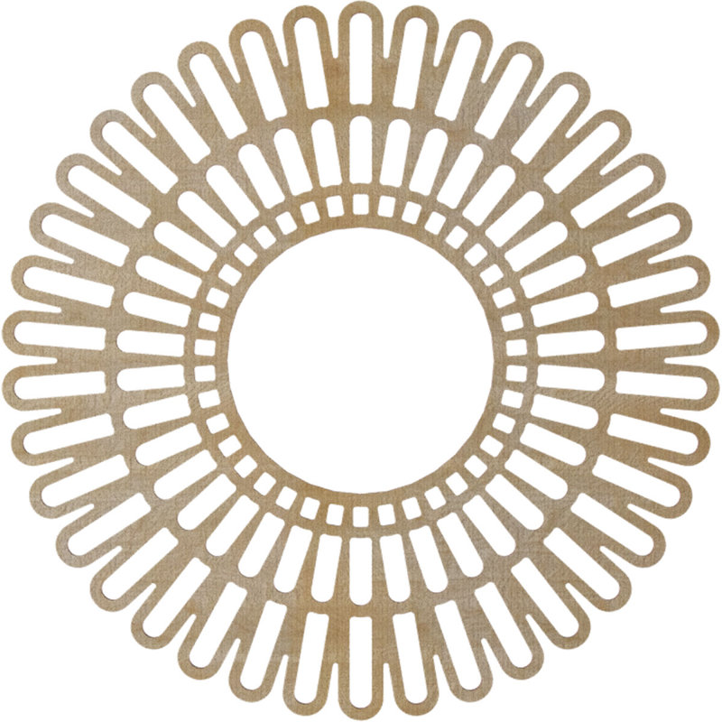 Médaillon de plafond en bois Cornellius, Bouleau, H 34 po x l 34 po x P 0,25 po