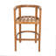 Ensemble de 2 tabourets de bar d'extérieur en bois de teck avec coussin beige Abaco-845706083
