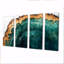 Émeraude et rivière de cristal sur glissoire en bois I - Art mural cristaux - ensemble d'art mural traditionnel-741497181-741497176