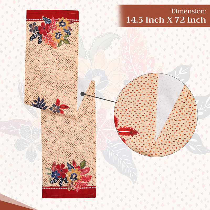 Maison d'Hermine Kalahari 100% Cotton Table Runner - Single Layer - 14.5" x 72", 72" L x 14.5" W
