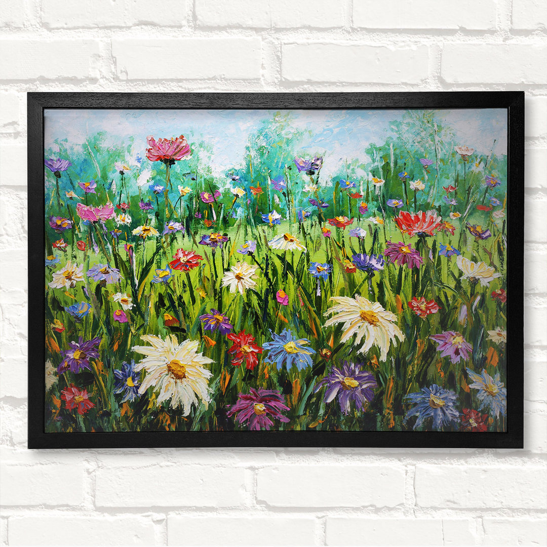 Schöner Frühling Blumen Kunst gerahmt Druck