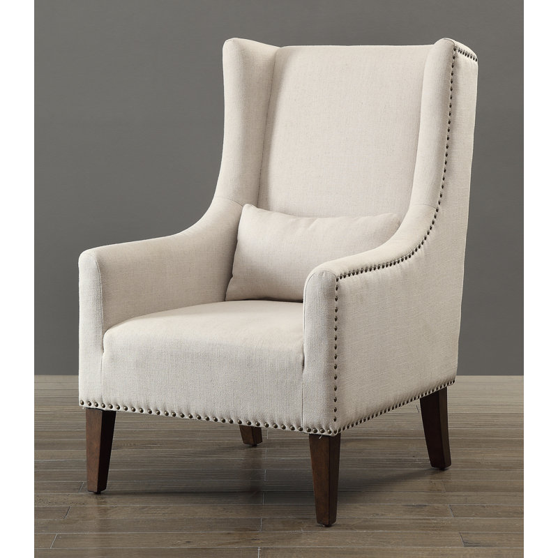 Hemming Upholstered Cotton Blend Armchair, Natural