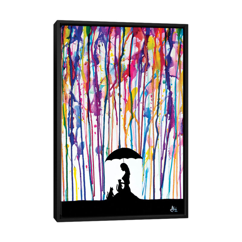 «Cat's Cradle», impression sur toile, H 26 po x l 18 po x P 1,5 po, Toile avec cadre noir, Pas de tapis